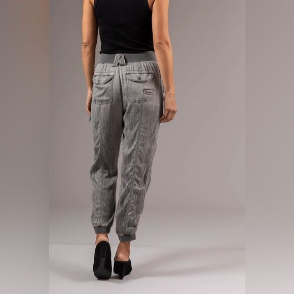 Marrakech Tari Crinkle Cupro Lux Granite Jogger Pants Sz M - Picture 2 of 13